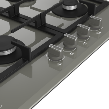 Arçelik OCD D 902 DWG Gri Cam Ankastre Ocak