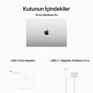 Apple MacBook Pro M3 Max 36 GB 1 TB SSD 16.2'' MRW73TU/A Gümüş