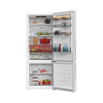 Arçelik 270475 IEBC Beyaz Cam Kombi No Frost Buzdolabı