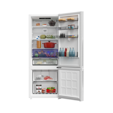 Arçelik 270475 IEBC Beyaz Cam Kombi No Frost Buzdolabı