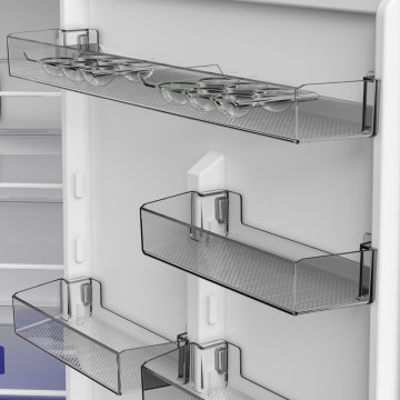 Arçelik 270475 IEBC Beyaz Cam Kombi No Frost Buzdolabı