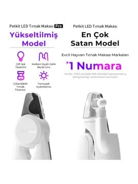 Petkit Pro Ledli Kedi Tırnak Makası (Resmi Distribütör Garantili)