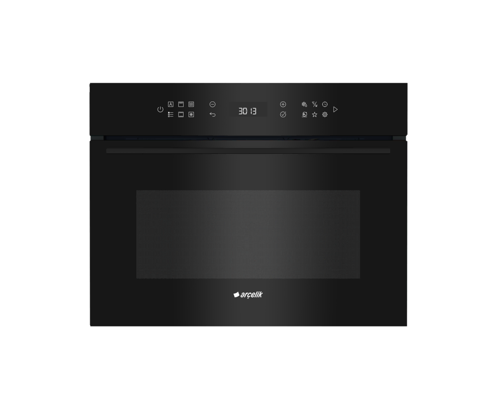 Arçelik AFC 45 MD S Siyah Kompakt Ankastre Fırın ve Mikrodalga