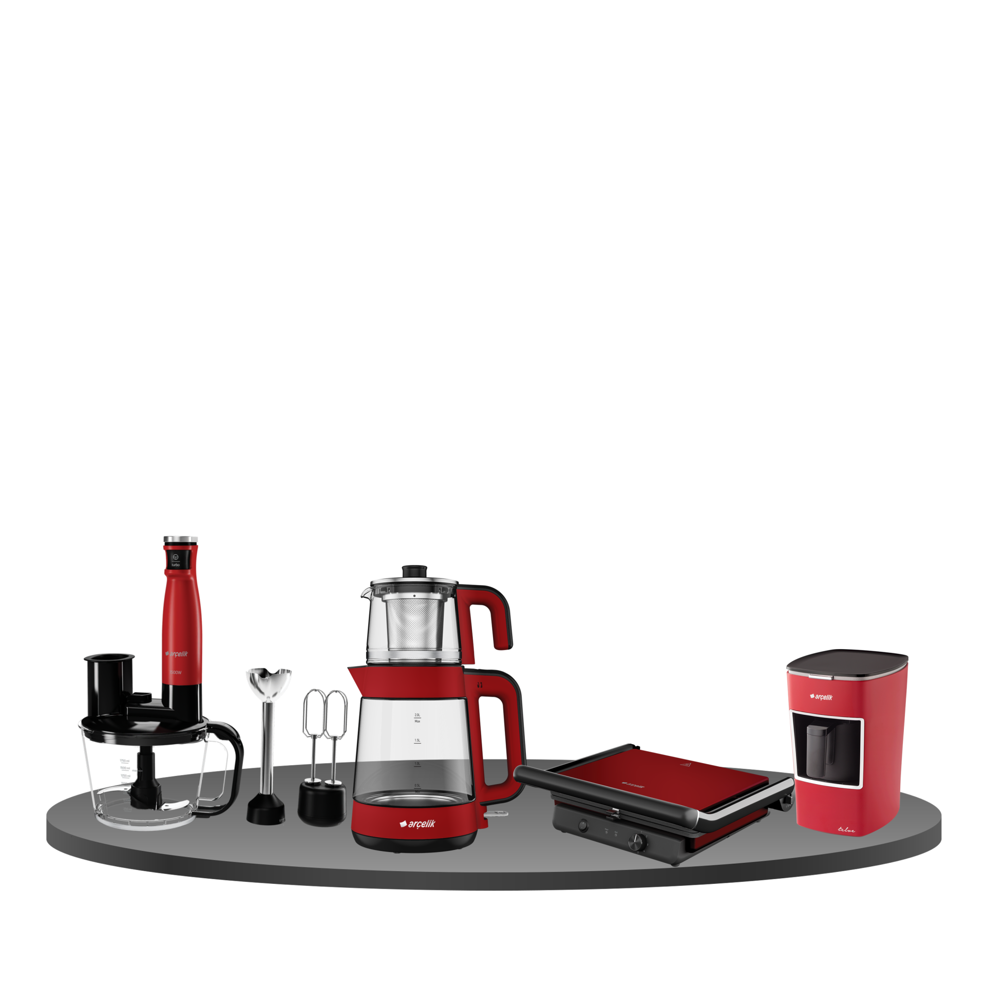 Arçelik Resital 4'lü Kırmızı Elektronik Çeyiz Seti