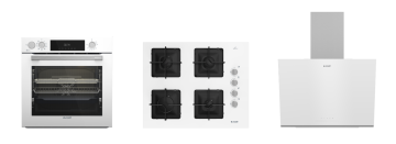 Arçelik Beyaz Kare Ocaklı Buhar Destekli AFRY ( AFC 361 B - OCD K 651 EB - ADE 606-2 B ) Ankastre Set