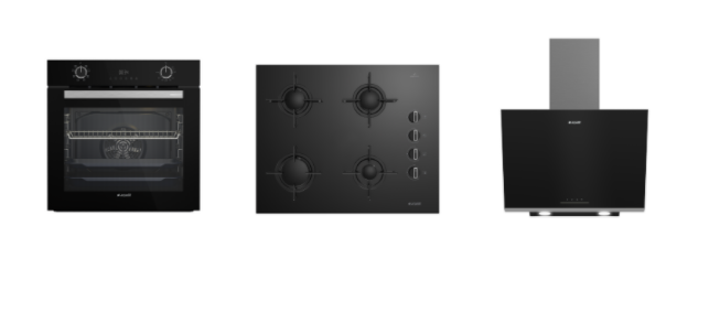 Arçelik Siyah 3 lü Buhar Destekli Cam Seri ( AFC 340 S - OCD T 651 ES - ADE 606-2 S ) Ankastre Set