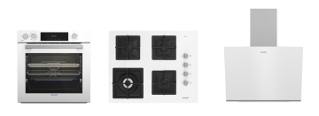 Arçelik Beyaz Döküm Wok Ocaklı Buhar Destekli AFRY ( AFC 361 B - OCD K 651 DWYB - ADE 606-2 B ) Ankastre Set