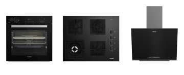 Arçelik Siyah Döküm Wok Ocaklı Buhar Destekli AFRY ( AFC 361 S - OCD K 651 DWYS - ADE 606-2 S ) Ankastre Set