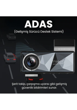 Mieco A11 Ön ve Arka 4K Araç Kamerası Seti