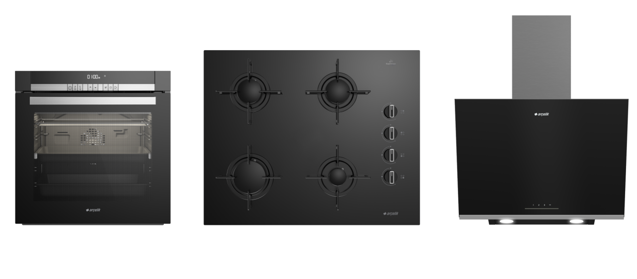 Arçelik Siyah Fibona ( 9781 ZYTI - OCD T 651 ES - ADE 606-2 S ) Ankastre Set