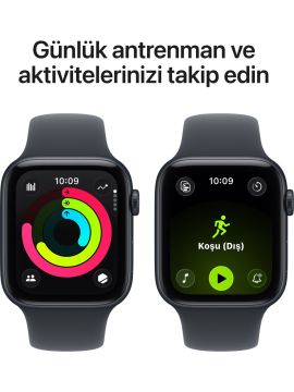 Apple Watch SE 3 GPS 44mm Gece Yarısı Alüminyum Kasa ve Gece Yarısı Spor Kordon Akıllı Saat - M/L