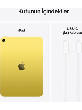 Apple iPad A16 11'' 256GB Wi-Fi Tablet Sarı MD4J4TU/A