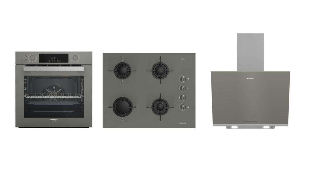Arçelik Yeni Grion Buhar Destekli ( AFC 360 G-  OCD T 651 EG - ADE 606-2 G ) Ankastre Set