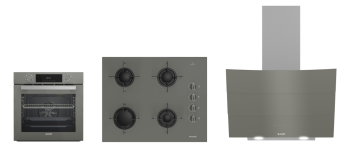 Arçelik Star Gri Buhar Destekli Cam ( AFC 340 G - OCD T 651 EG - P 14 YEG ) Ankastre Set