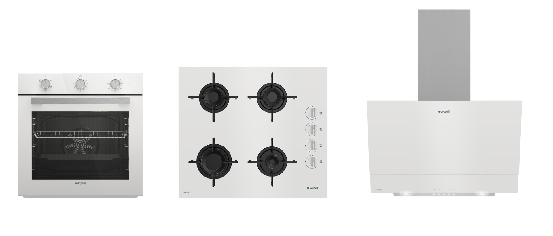 Arçelik Harmoni ( AFC 221 HB - OCD T 601-1 EHB - ADE 605 HB ) Ankastre Set