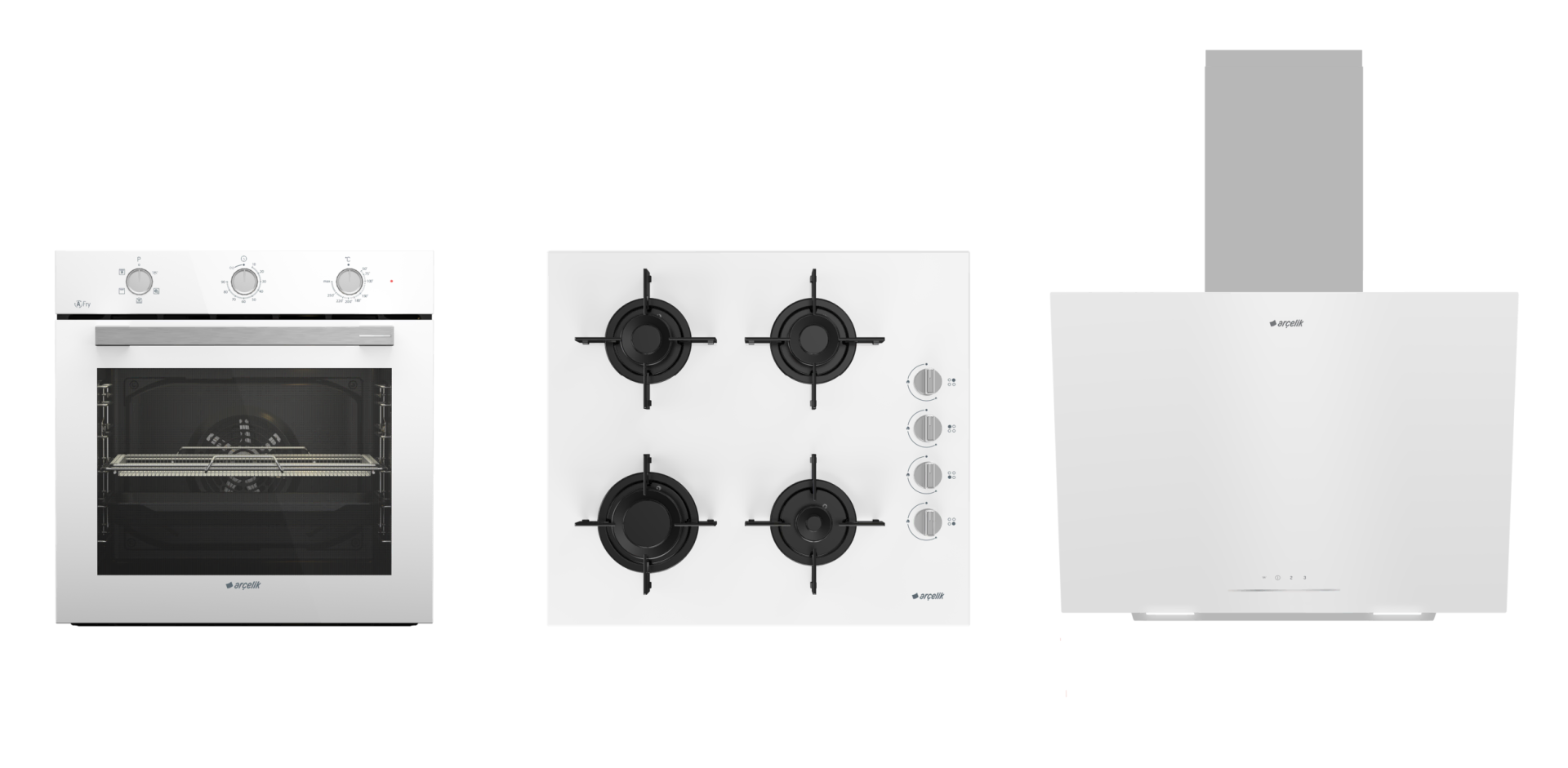 Arçelik Ekonomik A Fry ( AFC 231 B - OCD T 601-1 EB - ADE 604-1 B ) Ankastre Set