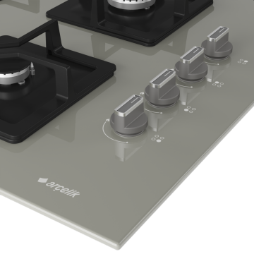 Arçelik OCD K 651 DWYG Wok Gözlü Gri Ankastre Ocak