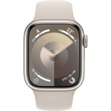 Apple Watch Series 9 GPS 41mm Yıldız Işığı Alüminyum Kasa ve Yıldız Işığı Spor Kordon Akıllı Saat - M/L