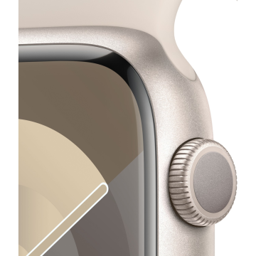 Apple Watch Series 9 GPS 45mm Yıldız Işığı Alüminyum Kasa ve Yıldız Işığı Spor Kordon Akıllı Saat - M/L