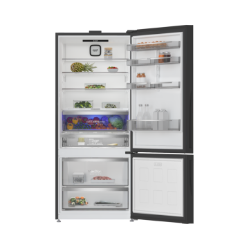 Arçelik 278551 ESC Kombi No Frost Siyah Cam Buzdolabı