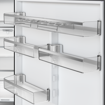 Arçelik 278551 ESC Kombi No Frost Siyah Cam Buzdolabı