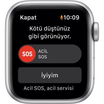 Apple Watch SE GPS 40mm MKNY3TU/A Gümüş Rengi Alüminyum Kasa ve Mavi Spor Kordon Akıllı Saat