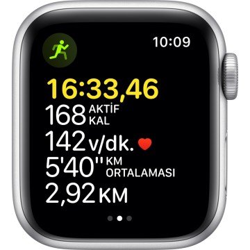 Apple Watch SE GPS 40mm MKNY3TU/A Gümüş Rengi Alüminyum Kasa ve Mavi Spor Kordon Akıllı Saat