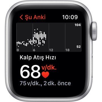 Apple Watch SE GPS 40mm MKNY3TU/A Gümüş Rengi Alüminyum Kasa ve Mavi Spor Kordon Akıllı Saat