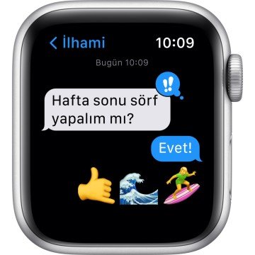 Apple Watch SE GPS 40mm MKNY3TU/A Gümüş Rengi Alüminyum Kasa ve Mavi Spor Kordon Akıllı Saat