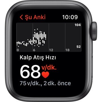 Apple Watch SE GPS 40mm Uzay Grisi Alüminyum Kasa ve Spor Kordon Akıllı Saat