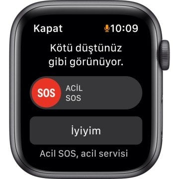 Apple Watch SE GPS 44mm Uzay Grisi Alüminyum Kasa ve Spor Kordon Akıllı Saat