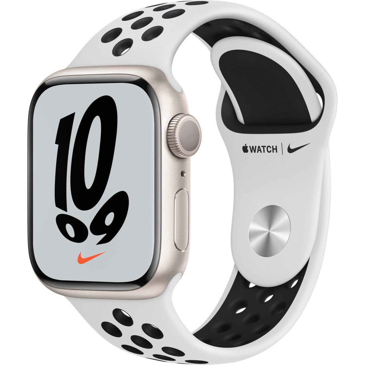 Apple Watch Series 7 Nike GPS 41mm Yıldız Işığı Alüminyum Kasa ve Nike Spor Kordon Akıllı Saat