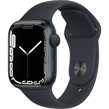 Apple Watch Series 7 GPS 41mm Gece Yarısı Alüminyum Kasa ve Spor Kordon Akıllı Saat