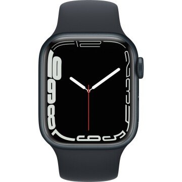 Apple Watch Series 7 GPS 41mm Gece Yarısı Alüminyum Kasa ve Spor Kordon Akıllı Saat