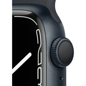 Apple Watch Series 7 GPS 41mm Gece Yarısı Alüminyum Kasa ve Spor Kordon Akıllı Saat