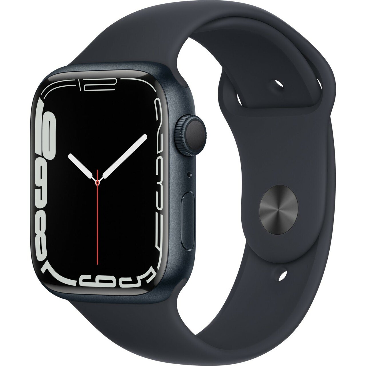 Apple Watch Series 7 GPS 45mm Gece Yarısı Alüminyum Kasa ve Spor Kordon Akıllı Saat