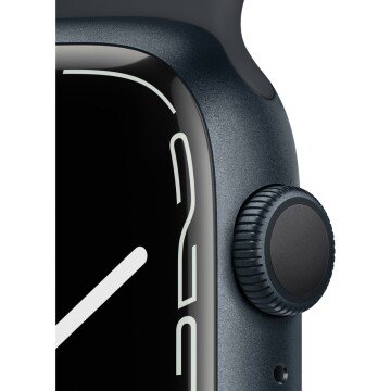 Apple Watch Series 7 GPS 45mm Gece Yarısı Alüminyum Kasa ve Spor Kordon Akıllı Saat