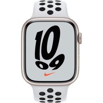 Apple Watch Series 7 Nike GPS 45mm Yıldız Işığı Alüminyum Kasa ve Nike Spor Kordon Akıllı Saat