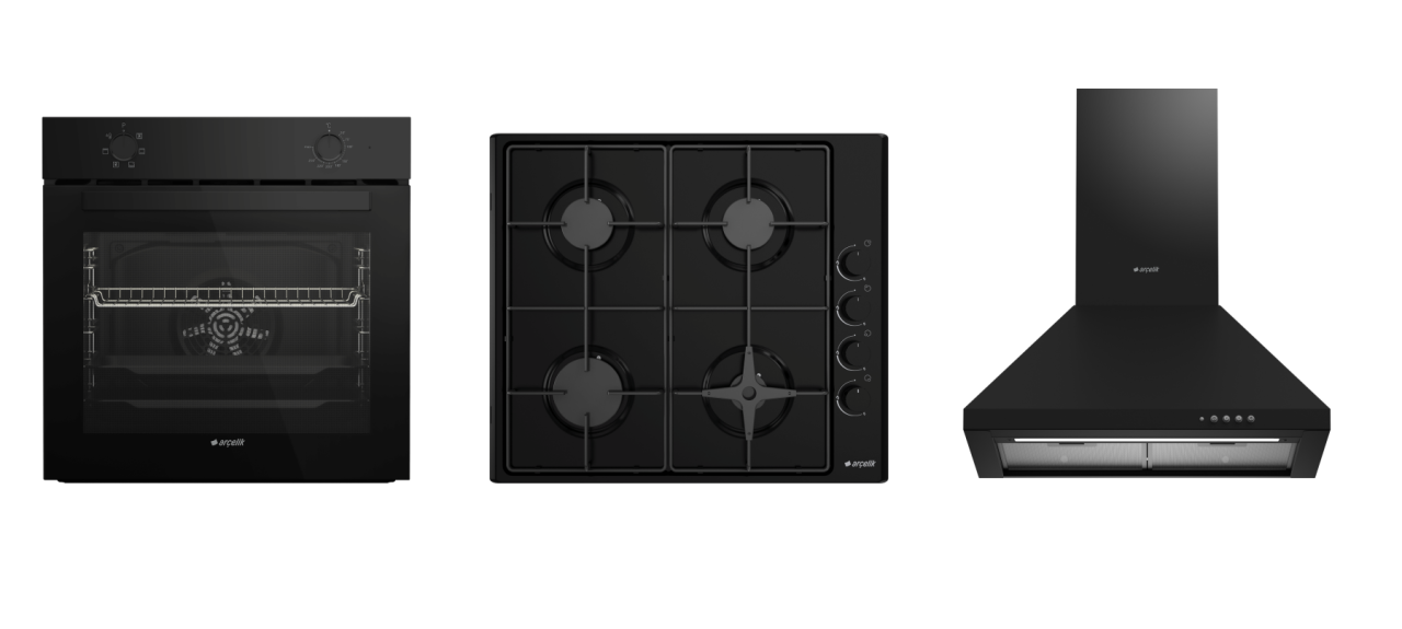 Arçelik Siyah Fırsat Paketi ( AFM 130 S - OMD D 611 ES - P 27 YS ) Ankastre Set