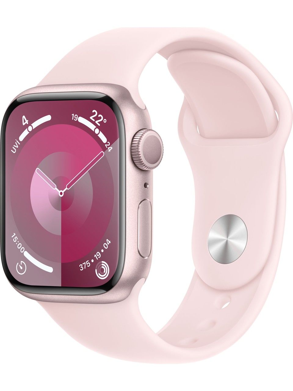 Apple Watch Series 9 GPS 41mm Pembe Alüminyum Kasa ve Uçuk Pembe Spor Kordon Akıllı Saat - M/L