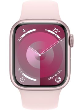 Apple Watch Series 9 GPS 41mm Pembe Alüminyum Kasa ve Uçuk Pembe Spor Kordon Akıllı Saat - M/L