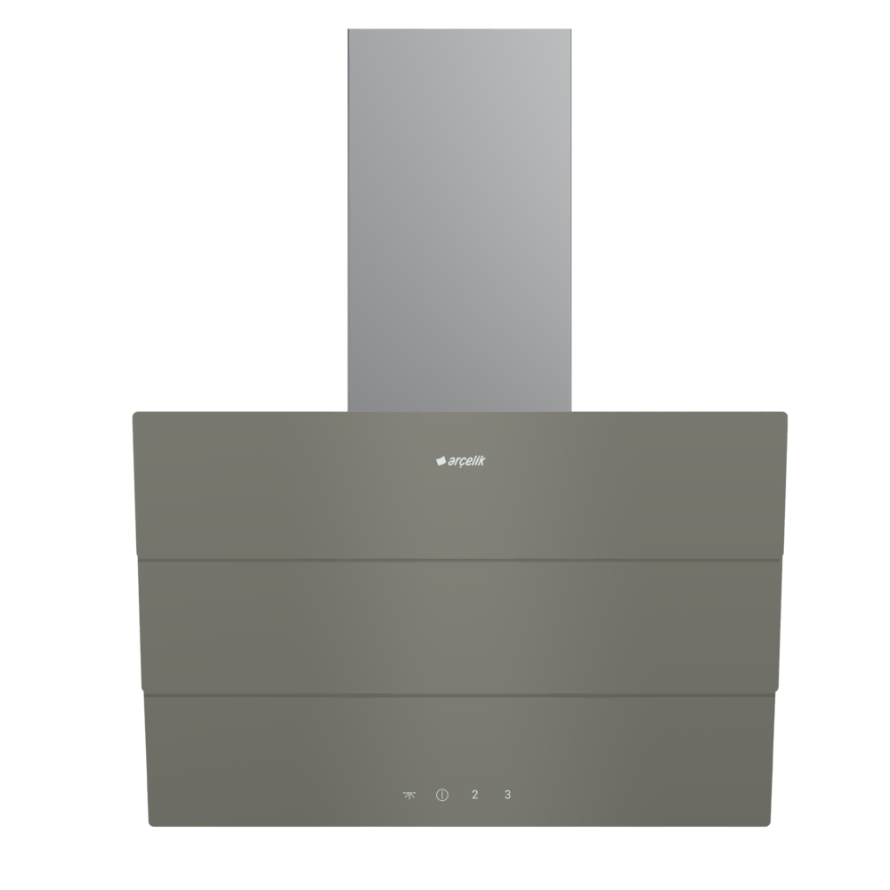 Arçelik ADE 605-3 G Gri Duvar Tipi Ankastre Davlumbaz