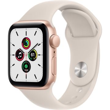 Apple Watch SE GPS 40mm Altın Rengi Alüminyum Kasa ve Spor Kordon Akıllı Saat