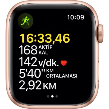 Apple Watch SE GPS 44mm Altın Rengi Alüminyum Kasa ve Spor Kordon Akıllı Saat