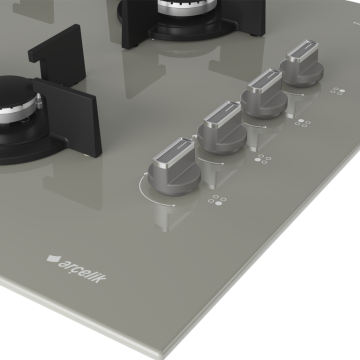 Arçelik OCD T 651 DWG Gri Cam Ankastre Ocak