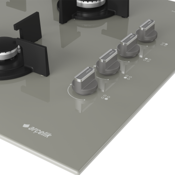 Arçelik OCD T 651 DWG Gri Cam Ankastre Ocak