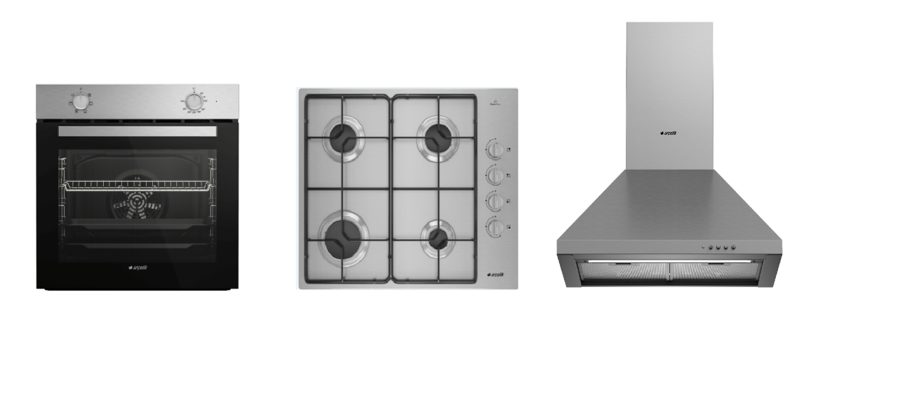 Arçelik İnoks Fırsat ( AFM 130 I - OMD D 611 EI - P 27 YI ) Ankastre Set