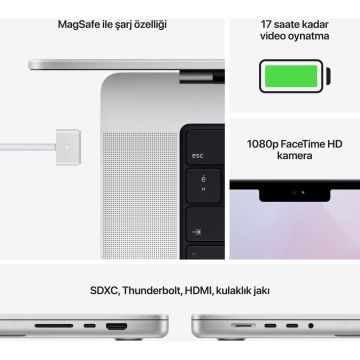 Apple Macbook Pro Apple M1 Pro 16 GB 512 GB SSD 14.2'' Notebook MKGR3TU/A