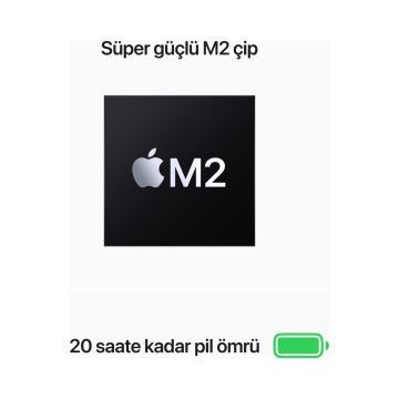Apple Macbook Pro M2 8 GB 256 GB SSD 13.3'' Gümüş Notebook MNEP3TU/A