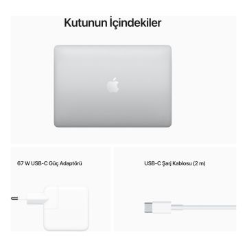 Apple Macbook Pro M2 8 GB 256 GB SSD 13.3'' Gümüş Notebook MNEP3TU/A